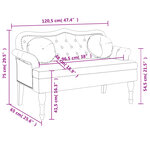 vidaXL Banc avec coussins marron 120 5x65x75 cm similicuir daim