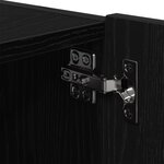 Meuble TV vidaXL avec éclairage LED Chêne noir 100x35x31 cm