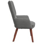 vidaXL fauteuil Gris foncé 63 x 67 x 94 cm Velours
