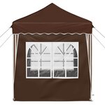 vidaXL Tente de fête pop-up 195 x 195 x 245 cm Marron Tissu Oxford