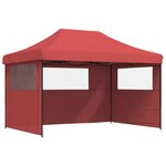 vidaXL Tente de réception pliable escamotable avec 3 parois latérales
