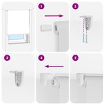 vidaXL Store enrouleur de douche 130x240 cm largeur du tissu 126 cm