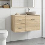 vidaXL Meuble de Salle de Bain In-between Chêne Sonoma