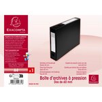 Boite De Classement À Pression Dos 60mm Polypropylène 7/10e Opaque - A4 - Noir - X 10 - Exacompta