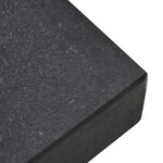 vidaXL Base de parasol avec roues pour poteaux Ø38/48mm Granit Noir 25 kg Rectangulaire