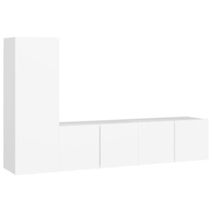 vidaXL Ensemble de meubles TV 3 Pièces Blanc Bois d'ingénierie