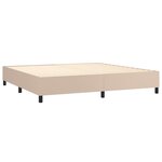 vidaXL Sommier à lattes de lit matelas LED Cappuccino 200x200 cm