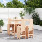 vidaXL Ensemble de bar de jardin 5 Pièces bois de pin massif