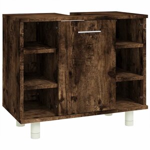 vidaXL Armoire de bain Chêne fumé 60x32x53 5 cm Bois d'ingénierie