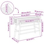 vidaXL Jardinière avec support Naturel 100 x 38 x 74 cm Bambou