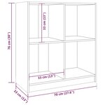vidaXL Buffet Marron miel 70x33x76 cm Bois massif de pin