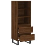 vidaXL Buffet haut Chêne marron 40x36x110 cm Bois d'ingénierie