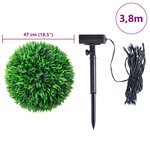 vidaXL Boules de buis artificielles avec lumières LED 2 Pièces vert 47 cm
