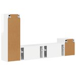 vidaXL Ensemble meuble TV 4 Pièces Blanc brillant Bois d'ingénierie