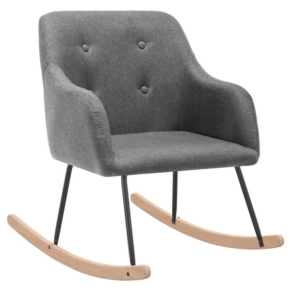 vidaXL Chaise à bascule Gris clair Tissu