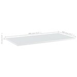 vidaXL Panneaux bibliothèque 8Pièces Blanc brillant 80x40x1 5cm Aggloméré