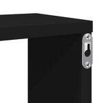 vidaXL Étagères cube murales 4 Pièces noir 100x15x30 cm bois d'ingénierie