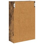 vidaXL Armoire murale de salle de bain Chêne Fumé 40 x 16 x 62 5 cm