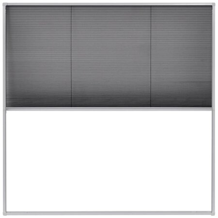 vidaXL Moustiquaire plissée pour fenêtre Aluminium 120 x 120 cm