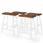 vidaXL Table et tabouret de bar 5 Pièces Bois massif