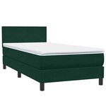 vidaXL Sommier à lattes de lit et matelas vert foncé 80x220 cm velours