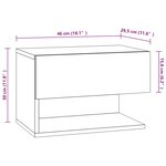 Vidaxl tables de chevet murales 2 pièces blanc