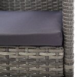 vidaXL Chaises de jardin 4 Pièces Résine tressée Anthracite