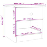 vidaXL Table de chevet ALTA blanc 41x35x41 cm bois de pin massif