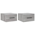 vidaXL Tables de chevet murales 2 Pièces sonoma gris 35x35x20 cm