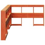 vidaXL Tête de lit de bibliothèque en forme de L bois massif de pin