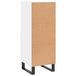 vidaXL Buffet Blanc brillant 34 5x34x90 cm Bois d'ingénierie