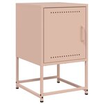 vidaXL Tables de chevet 2 Pièces rose 36x39x60 5 cm acier