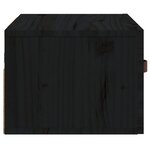 vidaXL Table de chevet murale Noir 40x29 5x22 cm