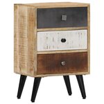 vidaXL Table de chevet 40 x 30 x 60 cm Bois de manguier massif