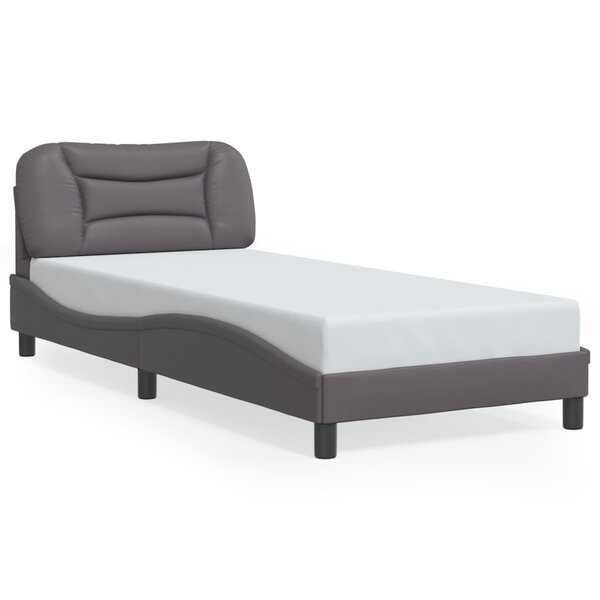 vidaXL Cadre de lit sans matelas Hvar gris 80x200 cm similicuir
