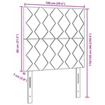 Tête de lit LED vidaXL design à blocs en diamant taupe 100 cm tissu