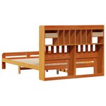 vidaXL Lit bibliothèque sans matelas cire marron 140x200 cm pin massif
