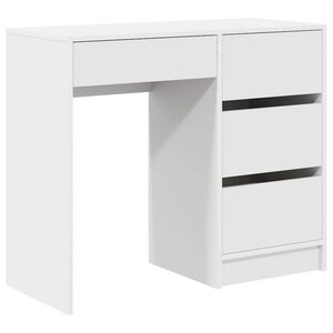 vidaXL Bureau avec tiroir Blanc 90 x 37 5 x 75 cm Bois d'ingénierie