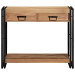 vidaXL Table console Marron 90 x 33 x 75 cm Bois d'Acacia Massif