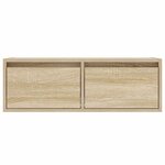 vidaXL Meuble TV avec lumières LED chêne sonoma 75x35 5x25 cm