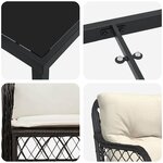 vidaXL Ensemble de salle à manger pour jardin 5 Pièces Noir Poly rotin