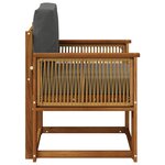 vidaXL Sofa de milieu extérieur Bois d'Acacia Massif Naturel