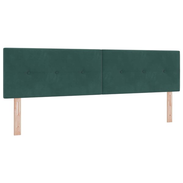 vidaXL Tête de lit LED avec bandes LED Vert 180 cm Velours