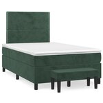 vidaXL Sommier à lattes de lit avec matelas vert foncé 120x190 cm