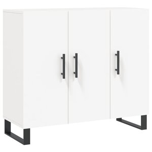 vidaXL Buffet blanc 90x34x80 cm bois d'ingénierie