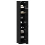 vidaXL Cabinet de rangement slim Chêne noir 30 x 42.5 x 225 cm