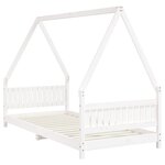 vidaXL Cadre de lit pour enfants blanc 90x200 cm bois de pin massif