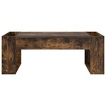vidaXL Table basse Chêne fumé 110 x 50 x 41 cm Bois d'ingénierie