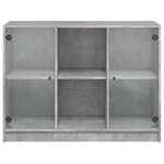 vidaXL Buffet gris béton 102x37x75 5 cm bois d'ingénierie