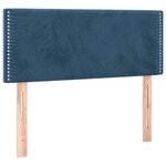 vidaXL Sommier à lattes de lit avec matelas LED bleu foncé 120x190 cm